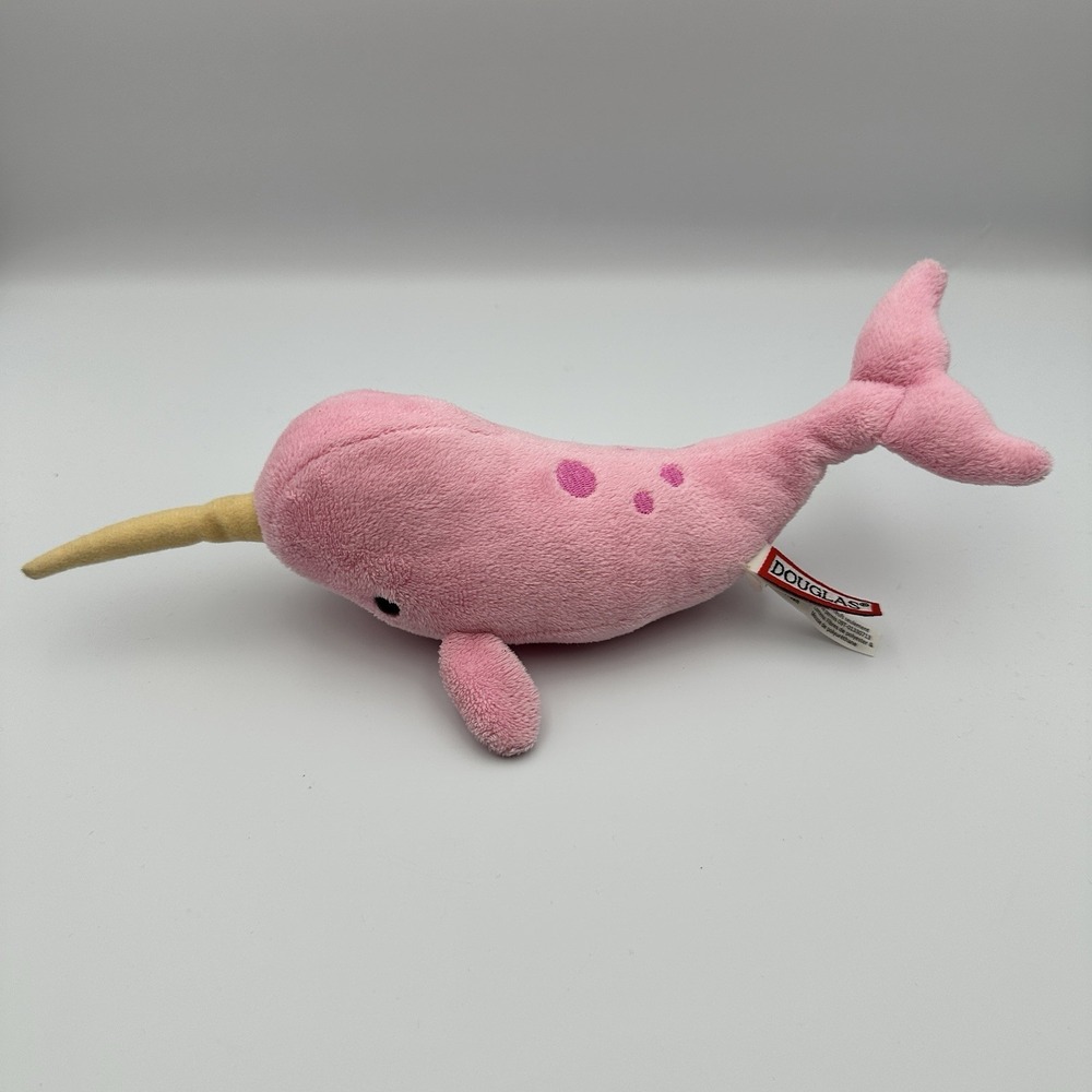 Douglas Pink Narwhal Plush Stuffed Animal 13 Inch Soft Whale Unicorn Sea Toy - Picture 2 of 10